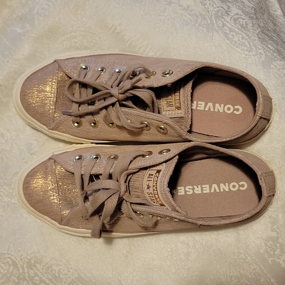 Metallic shiny rose gold Converse Allstars